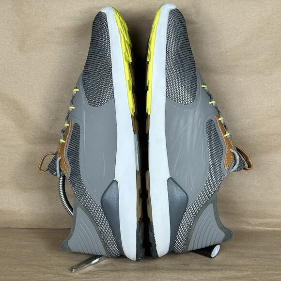 Olukai Nihoa Li Mens Size 12 Gray Knit Leather Trim Casual Lightweight Sneakers - Picture 8 of 11